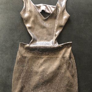 FOREIGN EXCHANGE CUT OUT SEQUIN DRESS